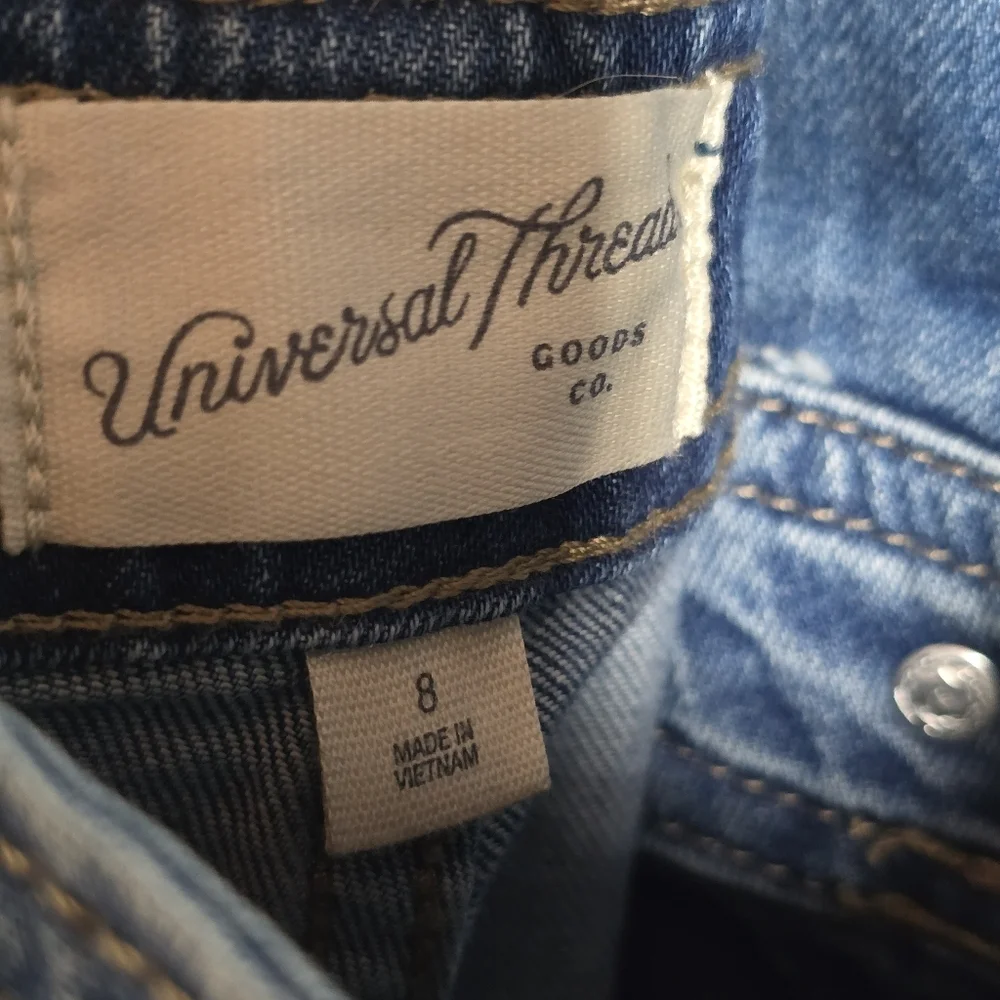 NWT Universal Thread Blue Denim Overall Jumpsuit Size 8 - Picture 12 of 12